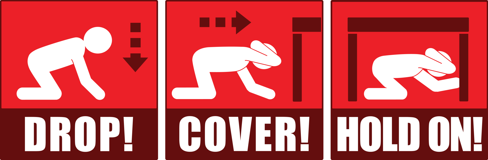 earthquake safety sign