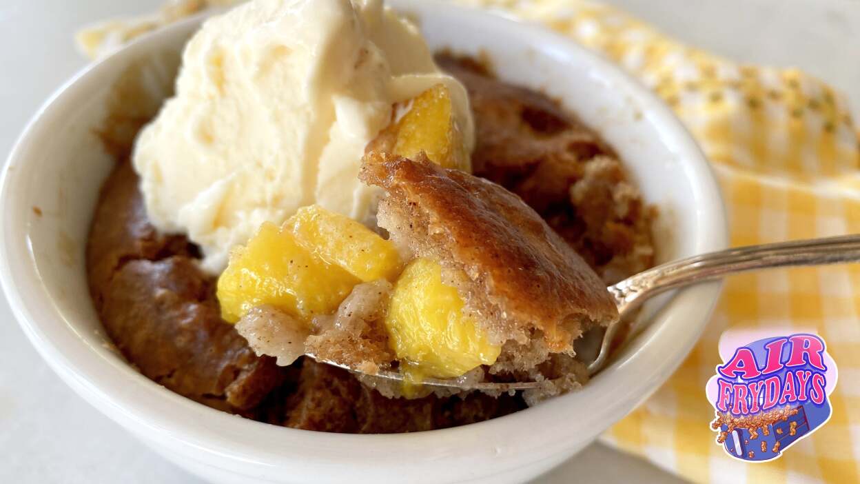 Turn a Single Peach Into an Air Fried Cobbler for One