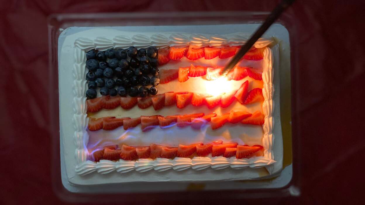 This Year, You Should Flambé Your American Flag Cake