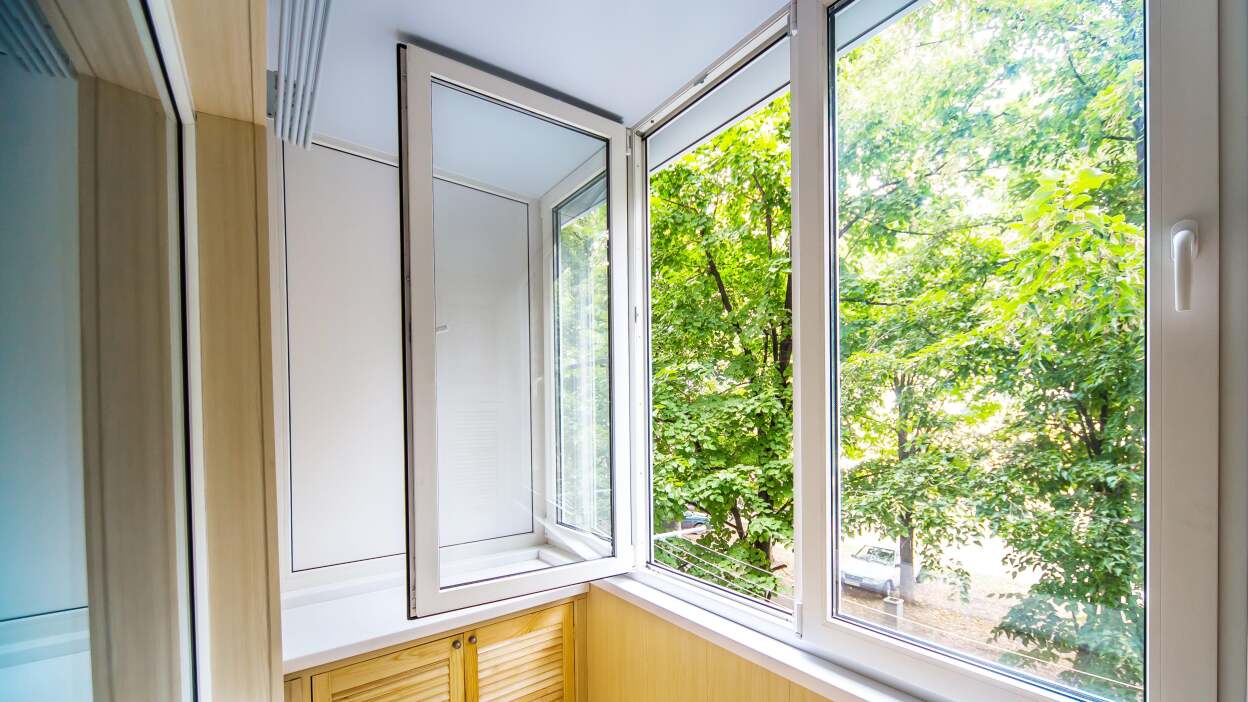 New energy-efficient window in a home