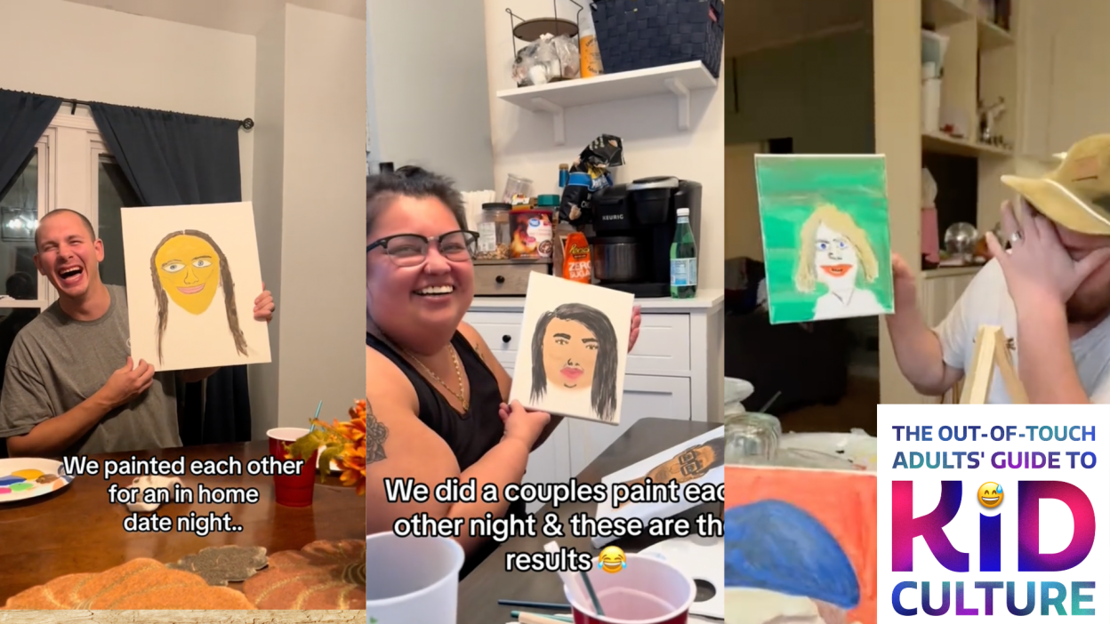 Couples painting each other