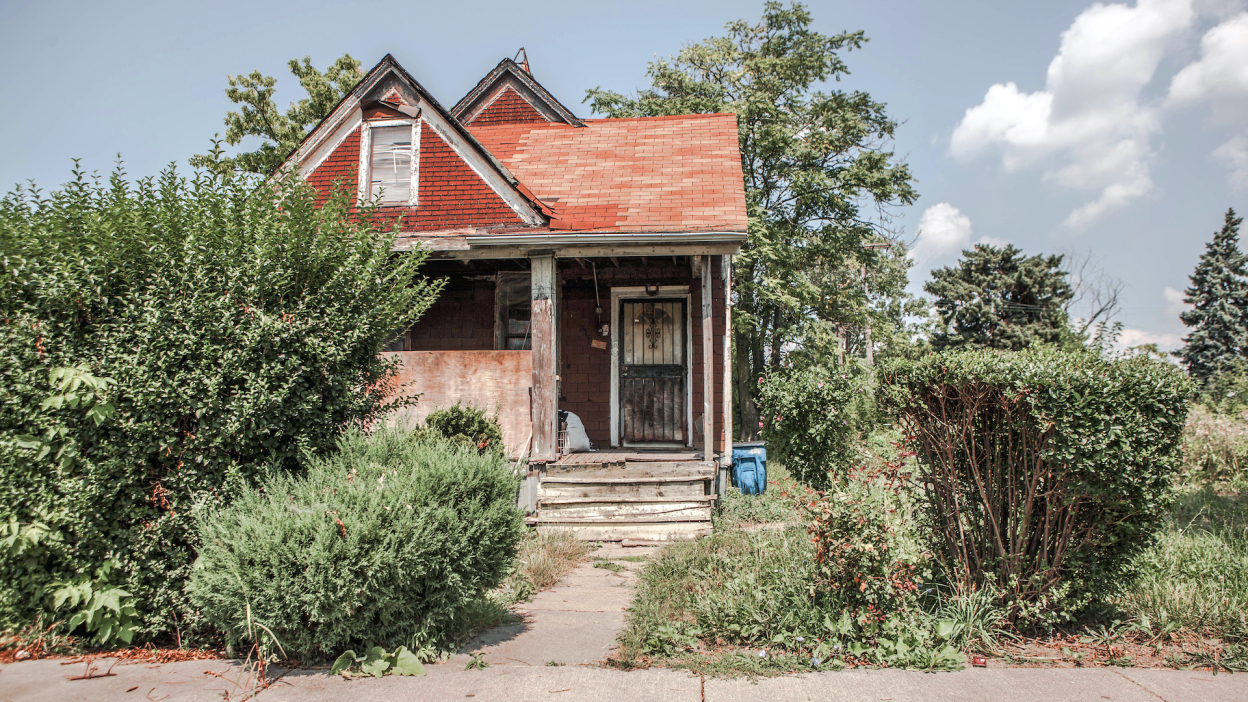 Old, run-down house