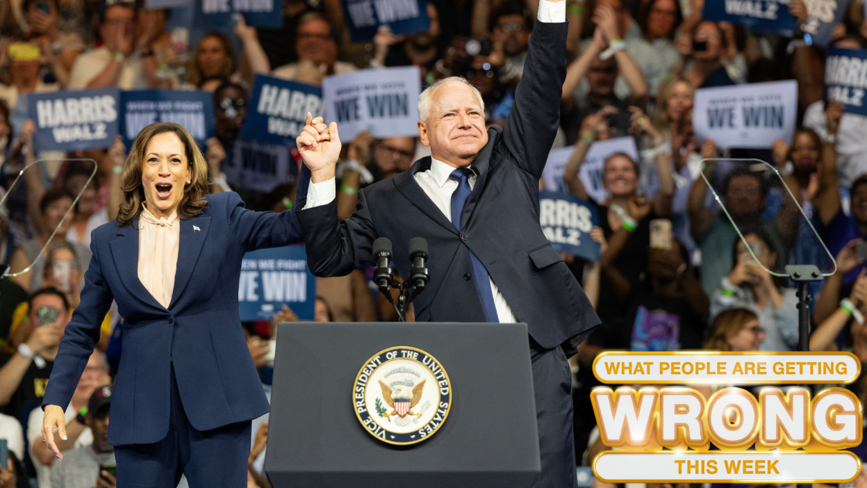 Kamala Harris and Tim Walz