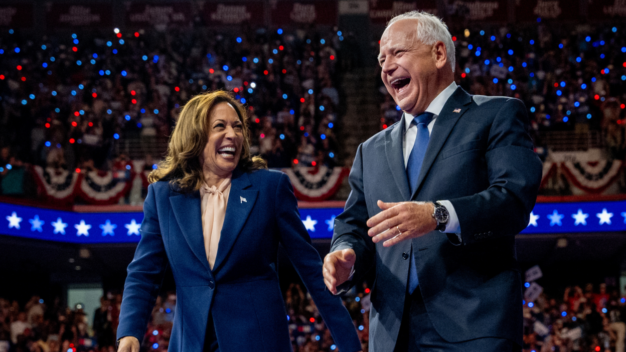 Kamala Harris and Tim Walz