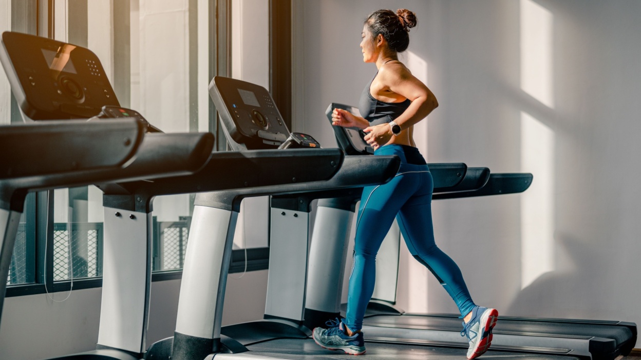 running on treadmill