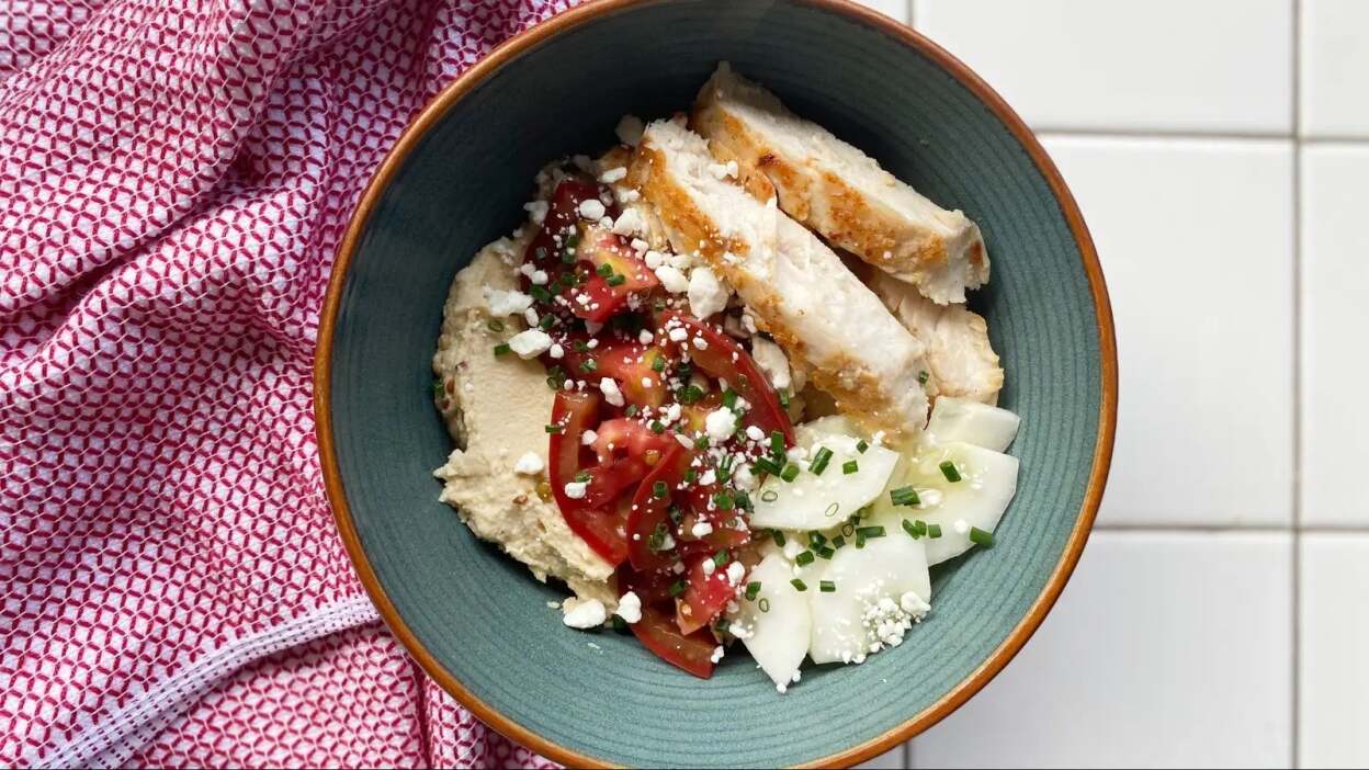 A protein-packed hummus bowl